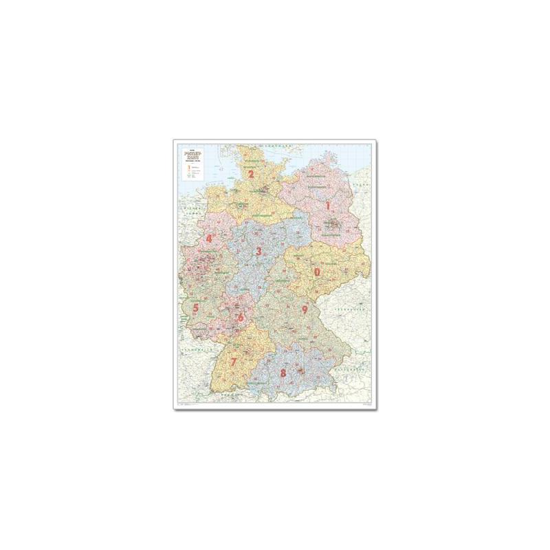 Bacher Verlag Mapa de Alemania con códigos postales