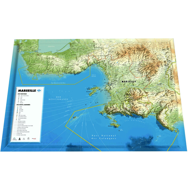 3Dmap Mapa regional Marsella (61 cm x 41 cm)