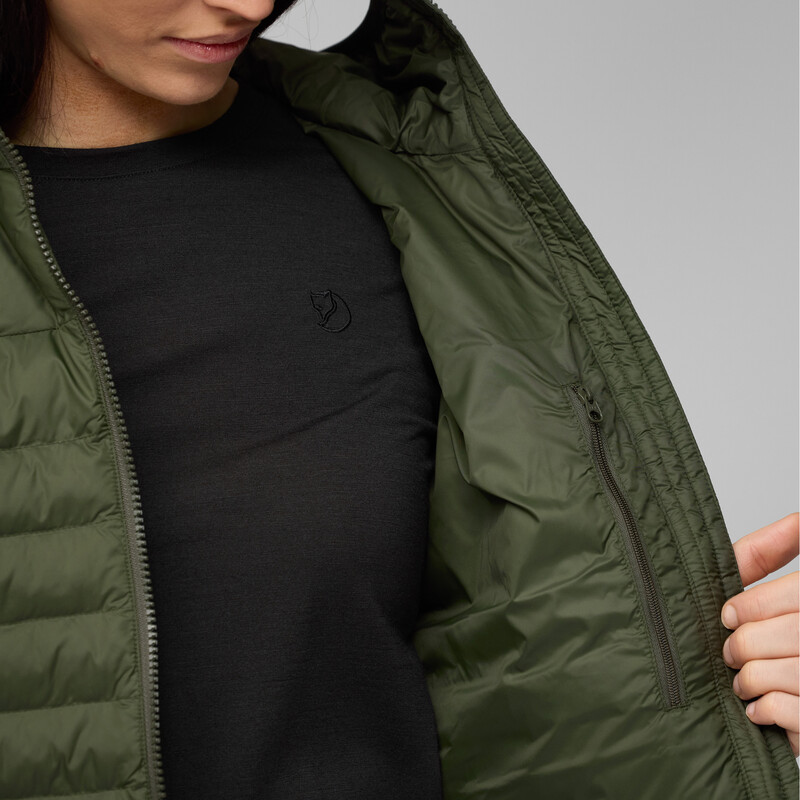 Fjällräven Sudadera con capucha Expedition Lätt W, 662 Deep Forest, L