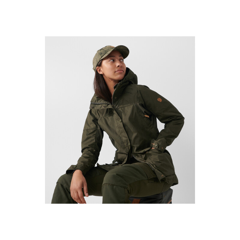 Fjällräven Chaqueta Forest Hybrid W, 633 Dark Olive, XL