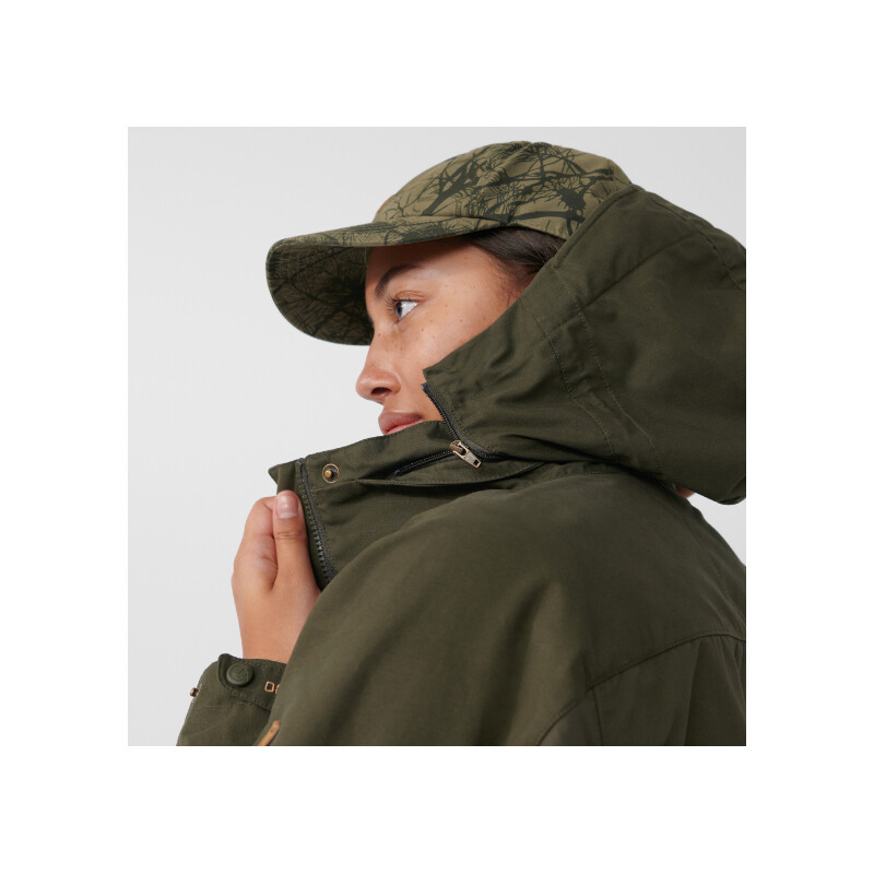 Fjällräven Chaqueta Forest Hybrid W, 633 Dark Olive, XL
