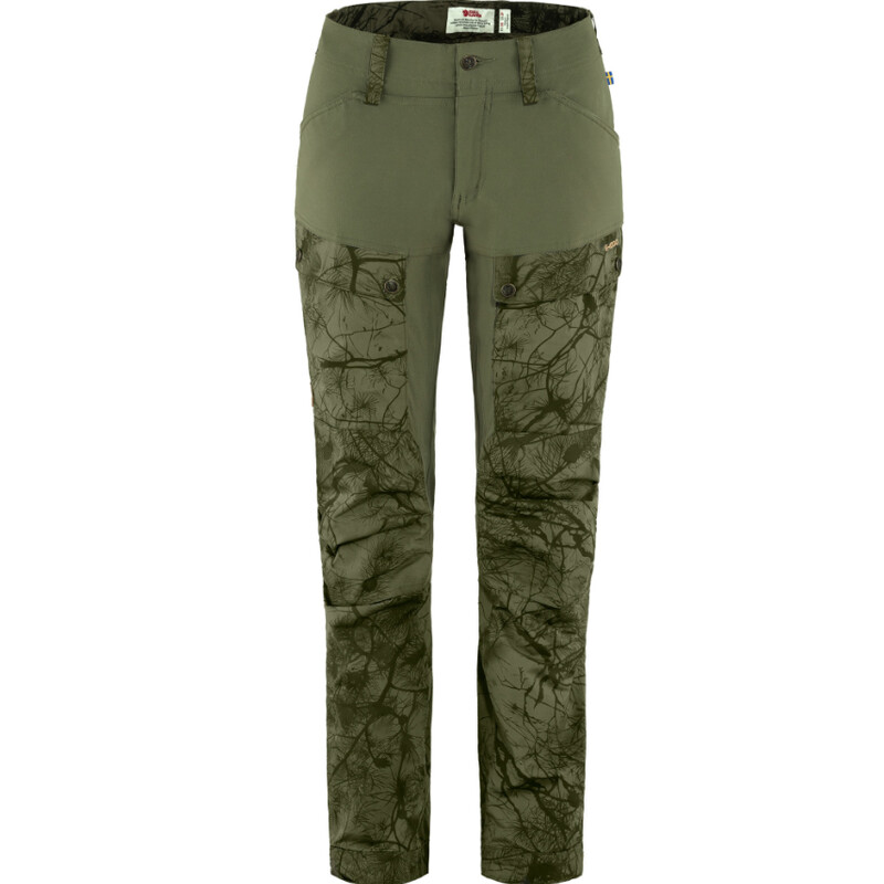 Fjällräven Pantalones Keb W Reg, 626-625 Verde camuflaje-Laurel Green, 42