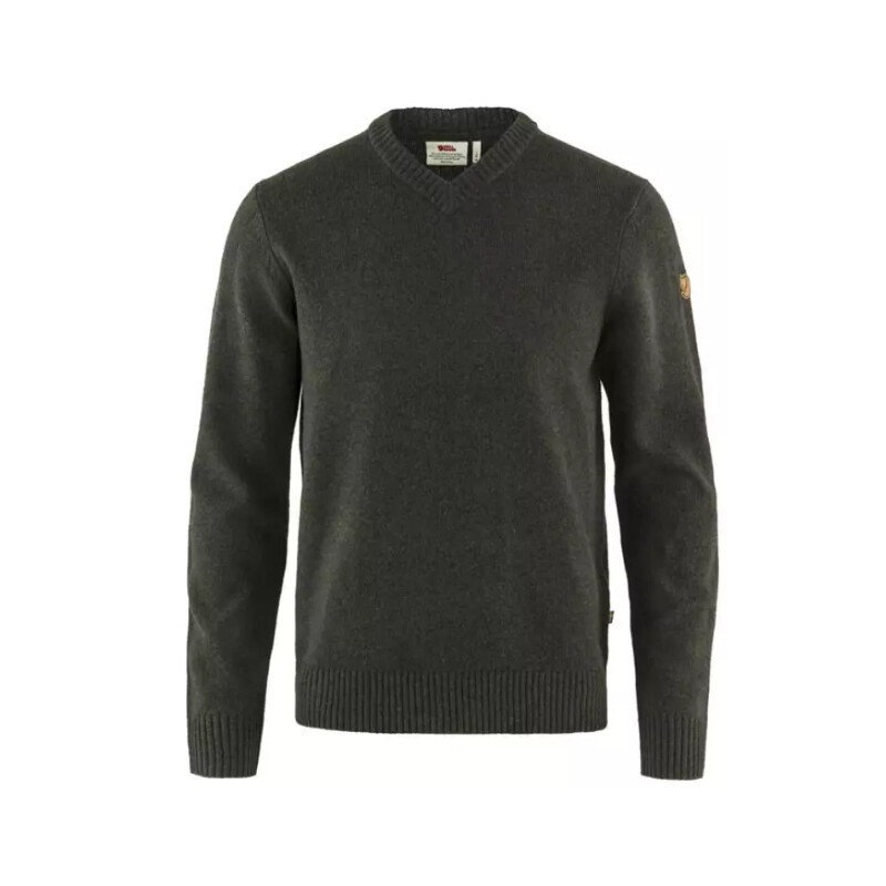 Fjällräven Jersey con cuello en V M, 633 Dark Olive, talla S