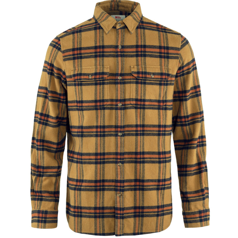 Fjällräven Camisa de franela gruesa Övik M, 232-215 Marrón alforfón-hoja de otoño, M