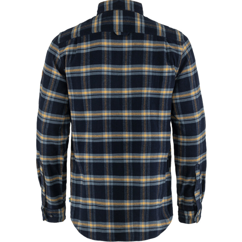 Fjällräven Camisa de franela pesada Övik M, 555-232 Azul marino oscuro-marrón alforfón, S