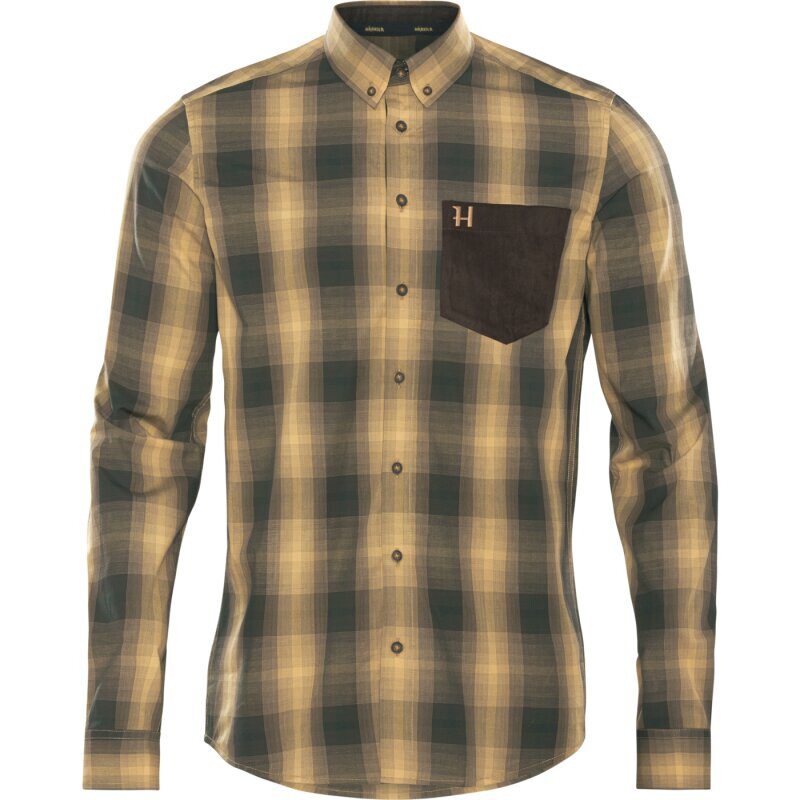 Härkila Camisa Akkan, amarillo/negro, talla L