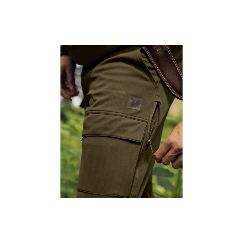 Härkila Pantalones Deer Stalker Light, verde sauce/marrón sombra talla 48