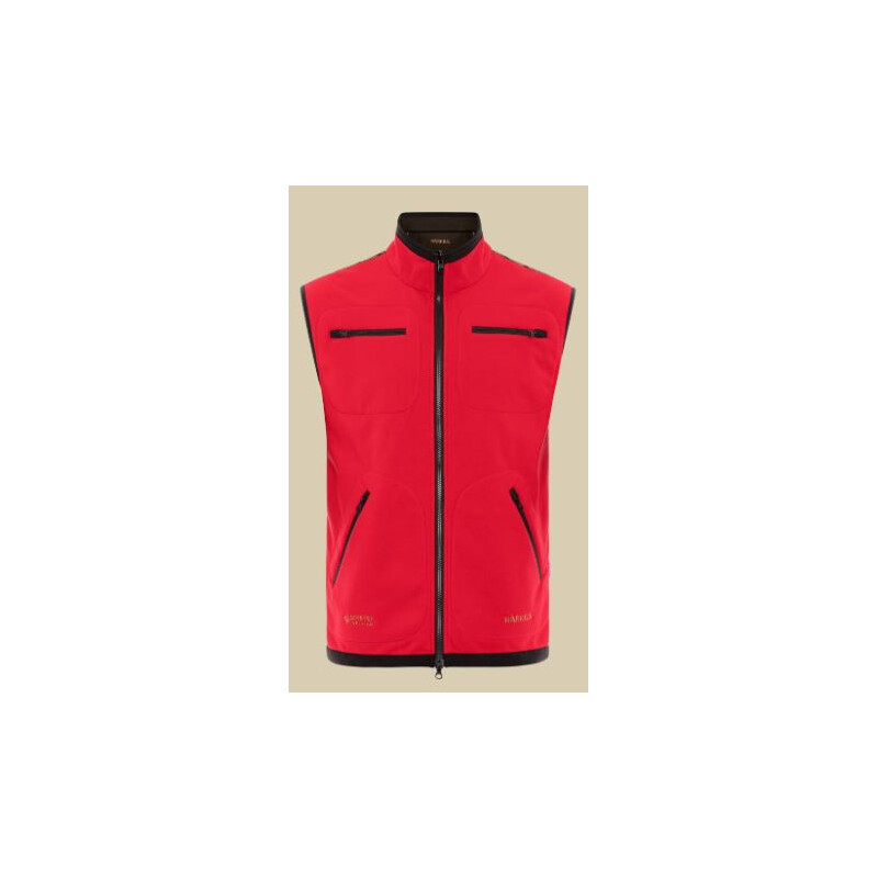 Härkila Chaleco de forro polar Kamko, marrón/rojo, talla M