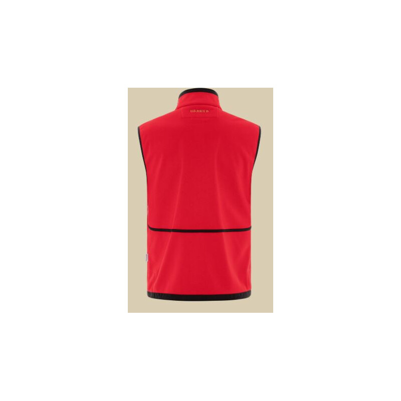 Härkila Chaleco de forro polar Kamko, marrón/rojo, talla M