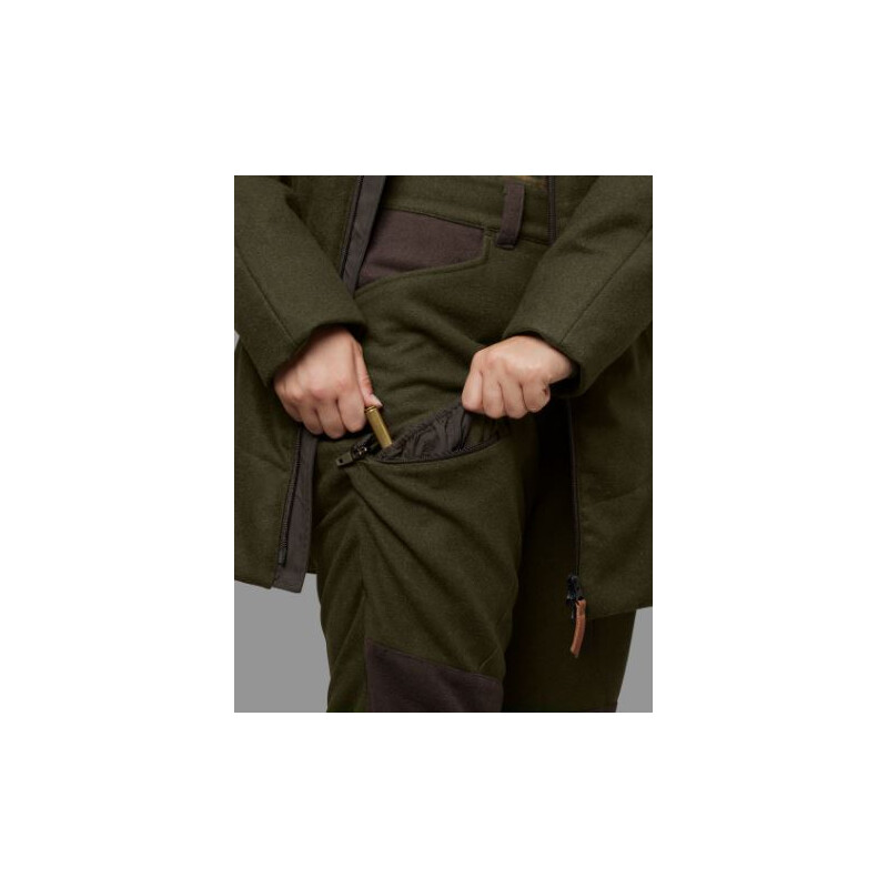 Härkila Pantalones de invierno Metso para mujer, verde sauce/marrón sombra, talla 40