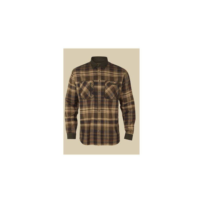 Härkila Camisa Pajala, beige/marrón, talla S