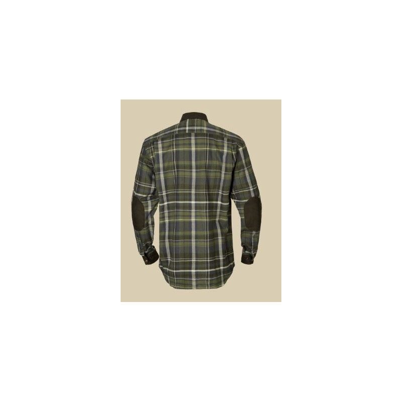 Härkila Camisa Pajala, cuadros oliva, talla XL