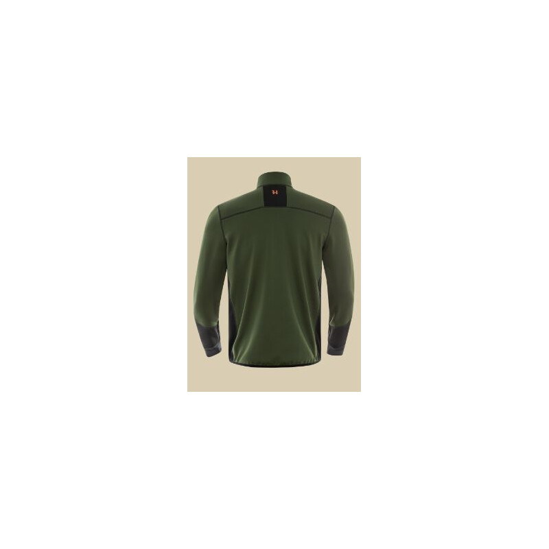 Härkila Chaqueta de forro polar escandinava , verde militar/negro, talla XXL