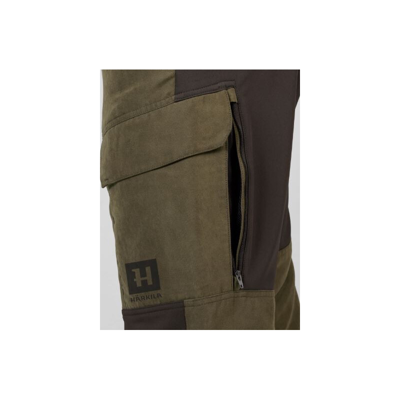Härkila Pantalón escandinavo , verde sauce/marrón oscuro, talla 50