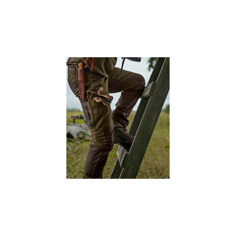 Härkila Pantalón escandinavo , verde sauce/marrón oscuro, talla 50