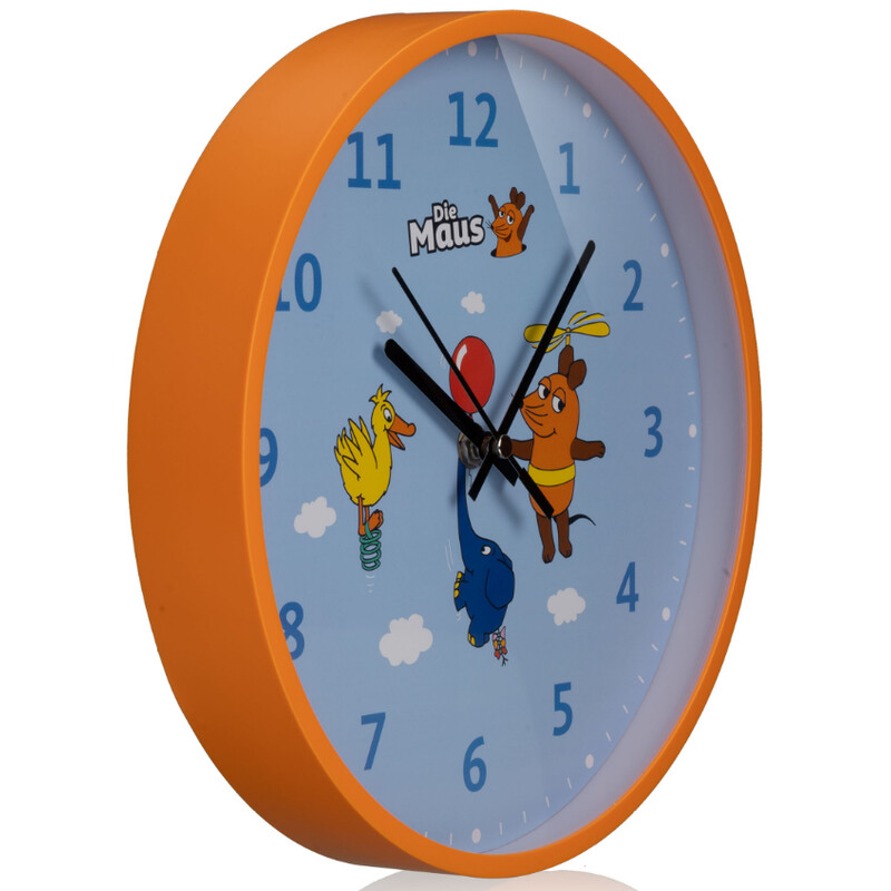 DieMaus Reloj de pared infantil azul