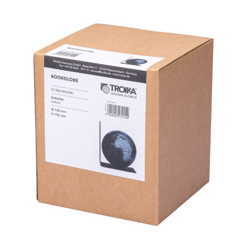 TROIKA Globo terráqueo BookGlobe Black Single 13cm