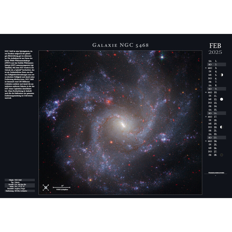 Astronomie-Verlag Calendarios Weltraum-Kalender 2025