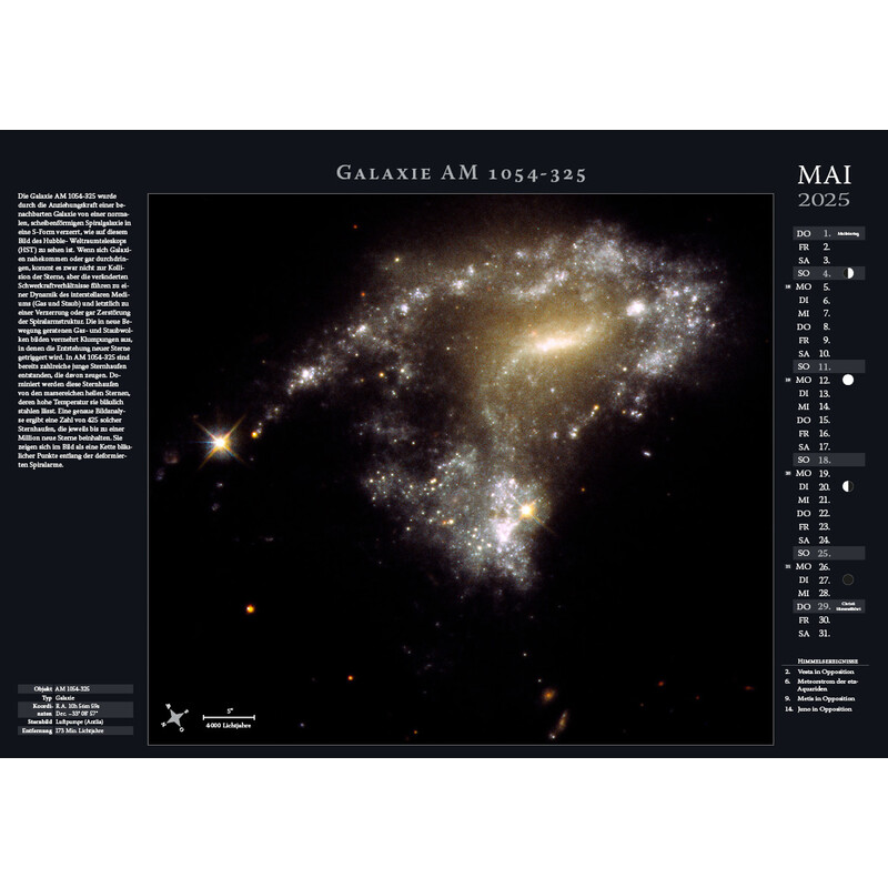 Astronomie-Verlag Calendarios Weltraum-Kalender 2025