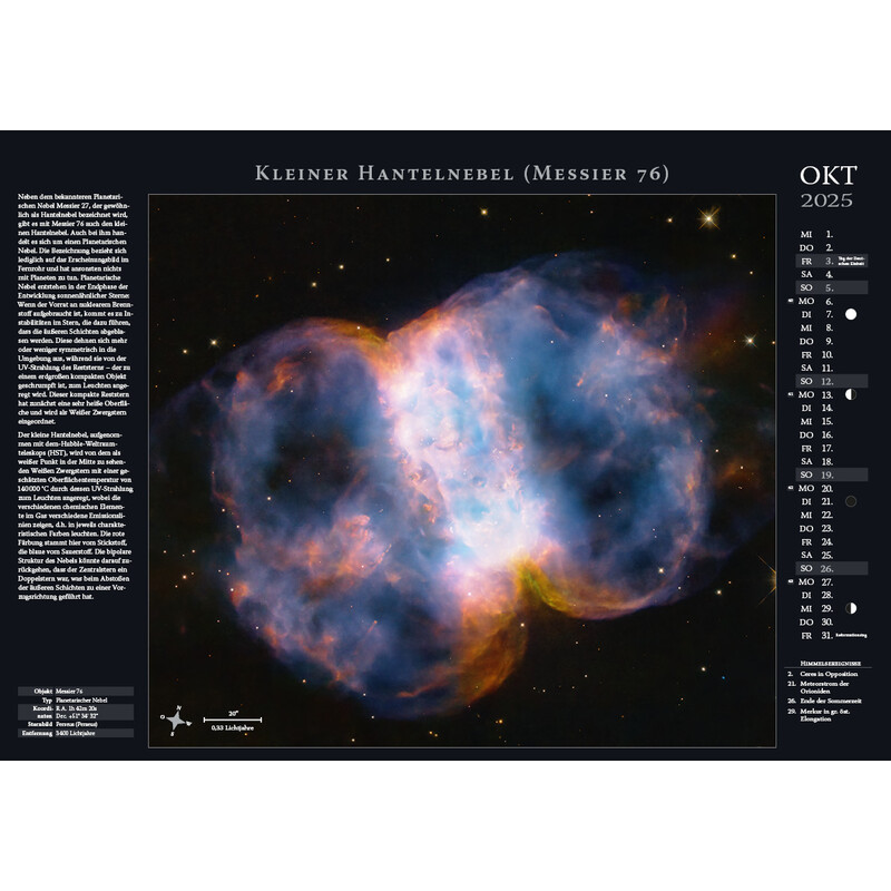 Astronomie-Verlag Calendarios Weltraum-Kalender 2025