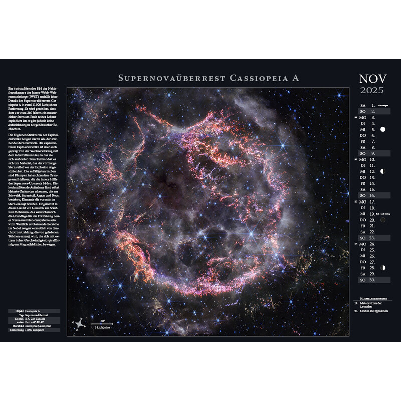 Astronomie-Verlag Calendarios Weltraum-Kalender 2025