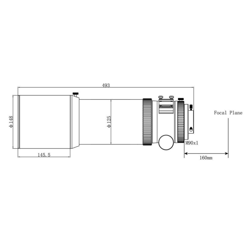 Askar Refractor apocromático AP 108/600 Quintupleto OTA