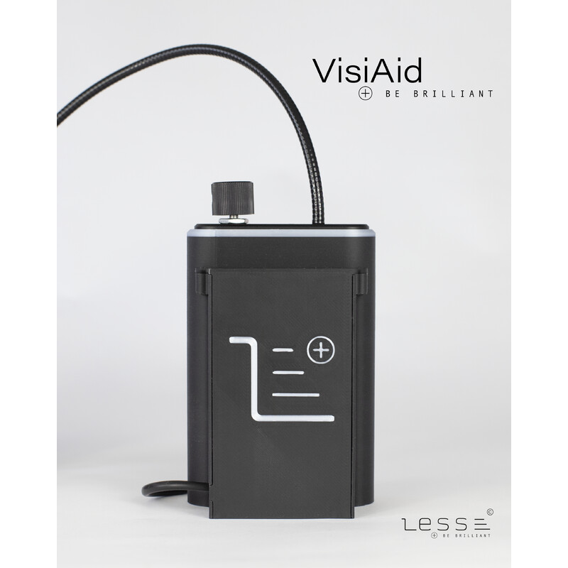 LESS Lupa VisiAid,  gafas con iluminación, set completo, de mesa y Mobile