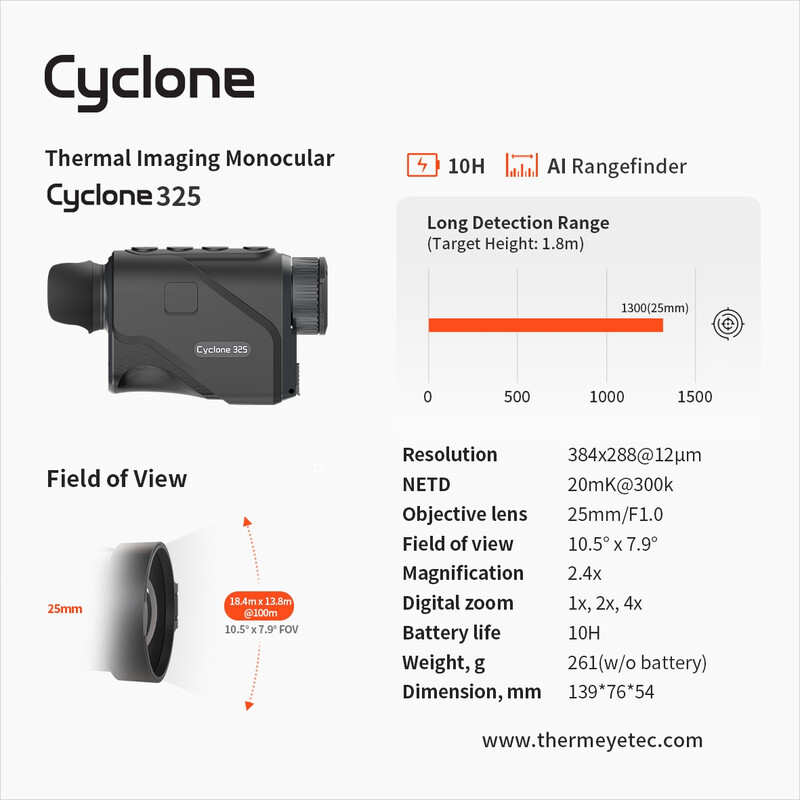 ThermTec Cámara térmica Cyclone 325