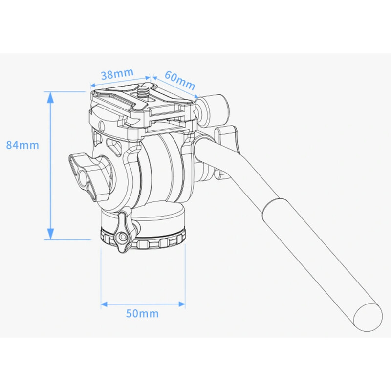 ZWO Rótula basculante para vídeo TH10 Seestar Smart Telescope