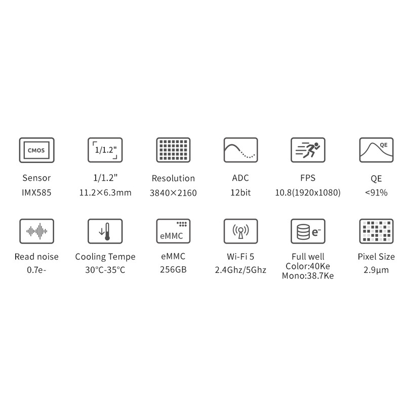 ZWO Cámara ASI 585 MM-Air Mono