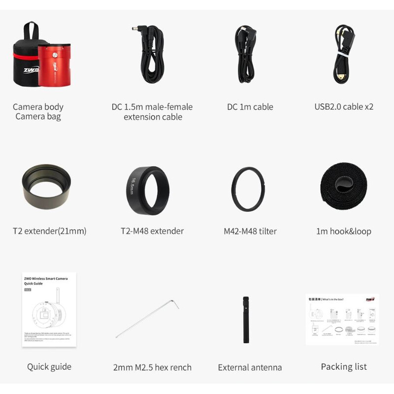 ZWO Cámara ASI 585 MM-Air Mono