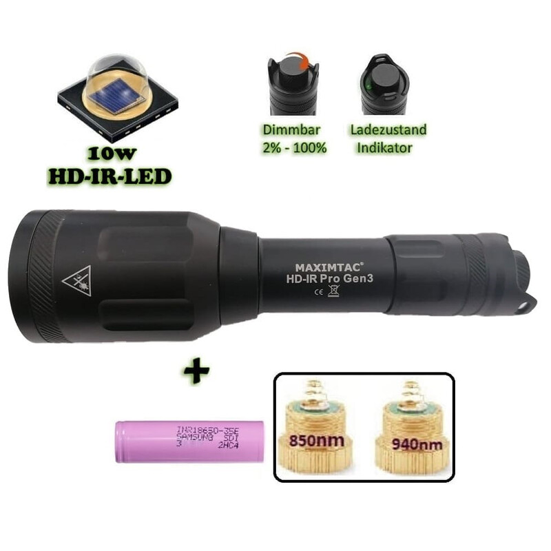 Maximtac HD-IR Pro Gen 3 LED iluminador IR