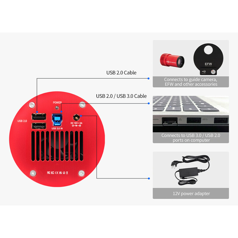 ZWO Cámara ASI 2600 MM Pro Mono