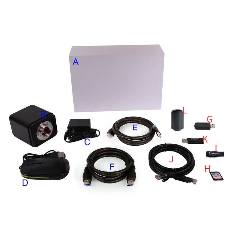 ToupTek cámara ToupCam X8CAM4K 16MPA, color, CMOS, 1/1,1", 2,4 µm, 60 fps, 16 MP, HDMI/LAN/USB
