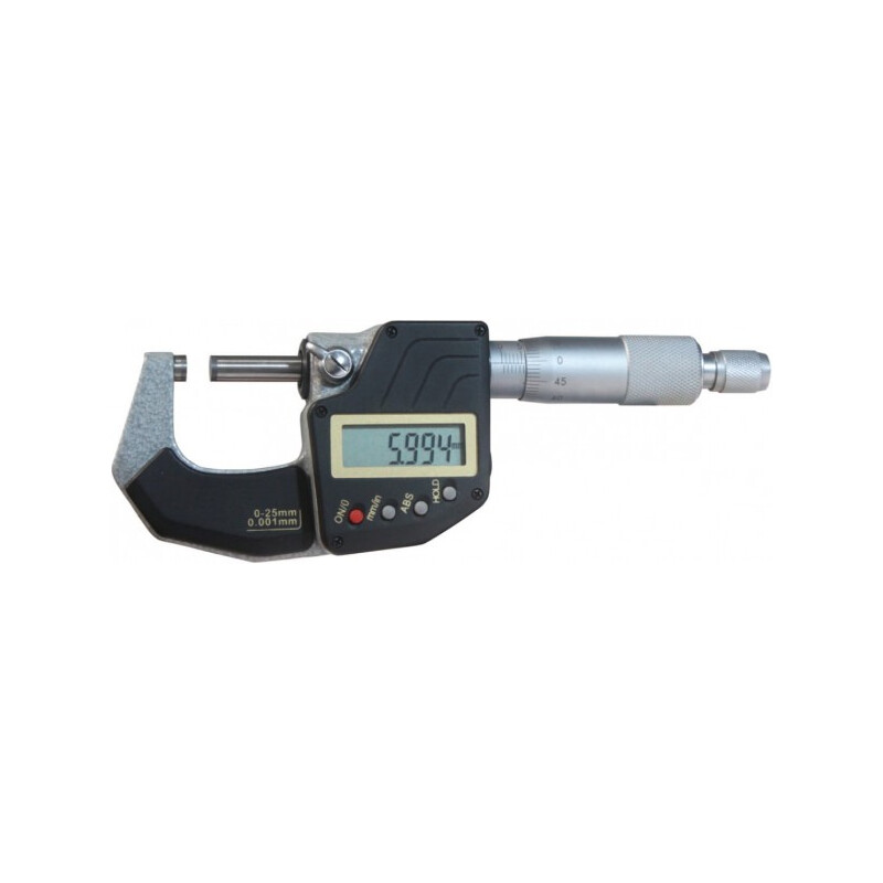 (SP) Micrómetro digital de 25 mm con trinquete, 0,001 mm, DIN 863 - Metav IndustryLine