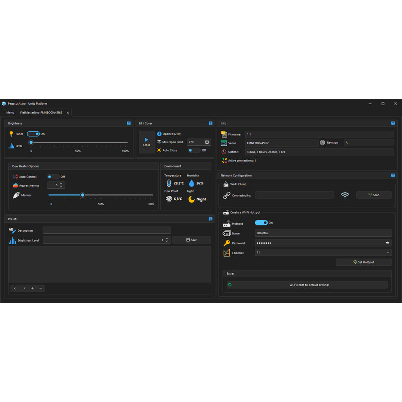 PegasusAstro máscara de campo plano FlatMaster 120 Neo