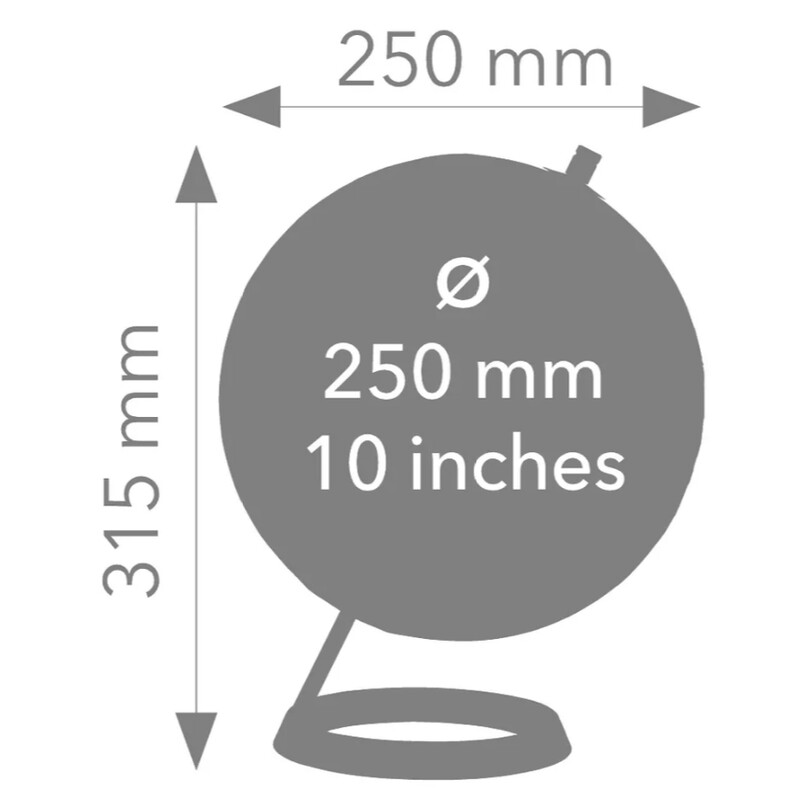 TROIKA Globo terráqueo 23,5° 25 cm