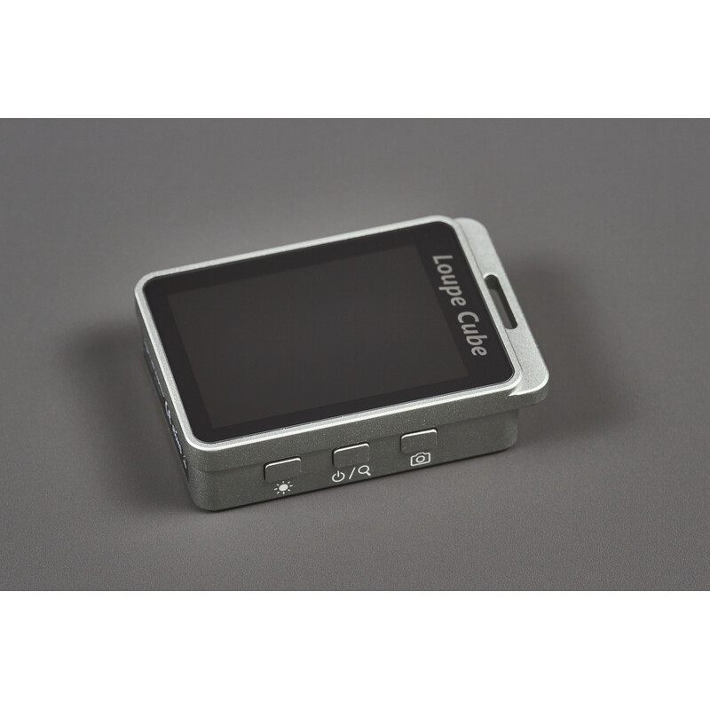 FPS Lupa electrónica Magic Loupe Cube: compacta, zoom de 7x a 19x, luz UV y pantalla de 2,4", con tarjeta SD incluida