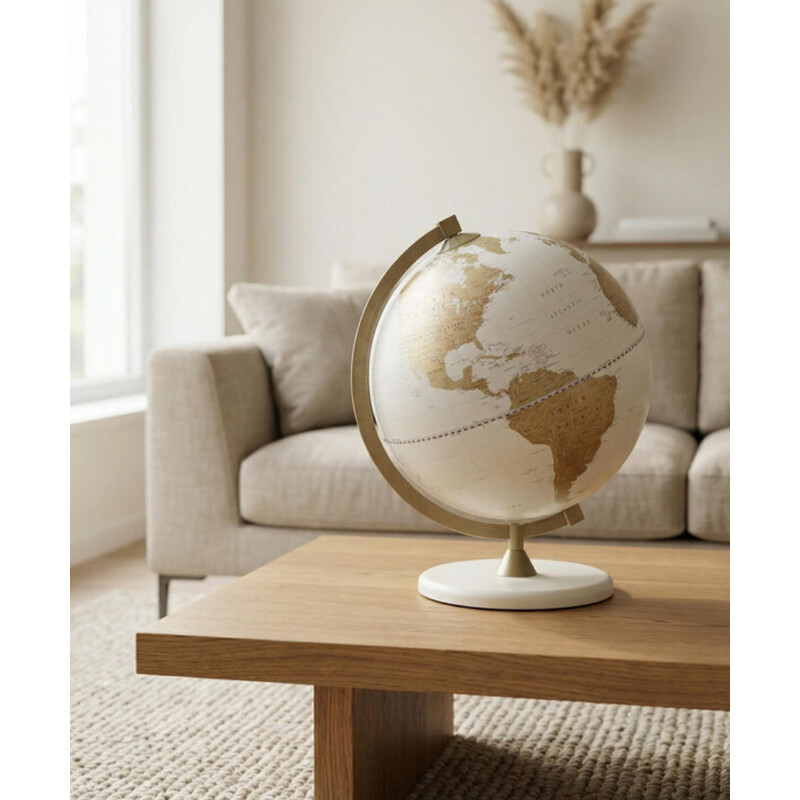 Zoffoli living Globo terráqueo James Cook Oro/Blanco 33 cm
