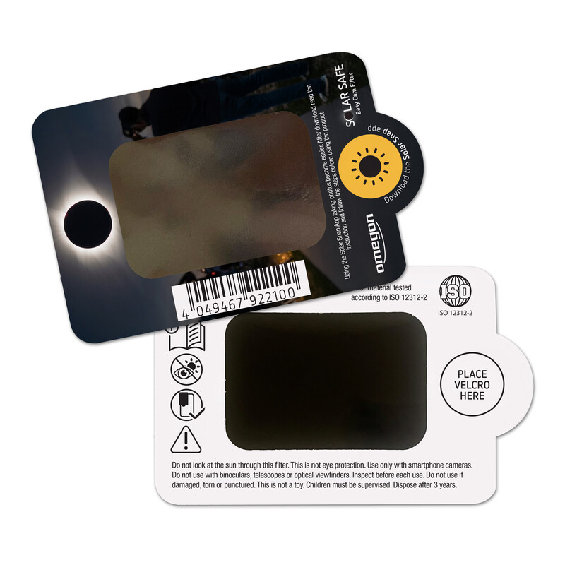 Omegon Filtros solares Sonnenfilter Solar Safe Easy Cam Filter