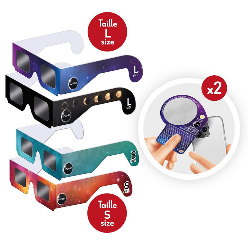 Buki Gafas para eclipses solares , paquete familiar