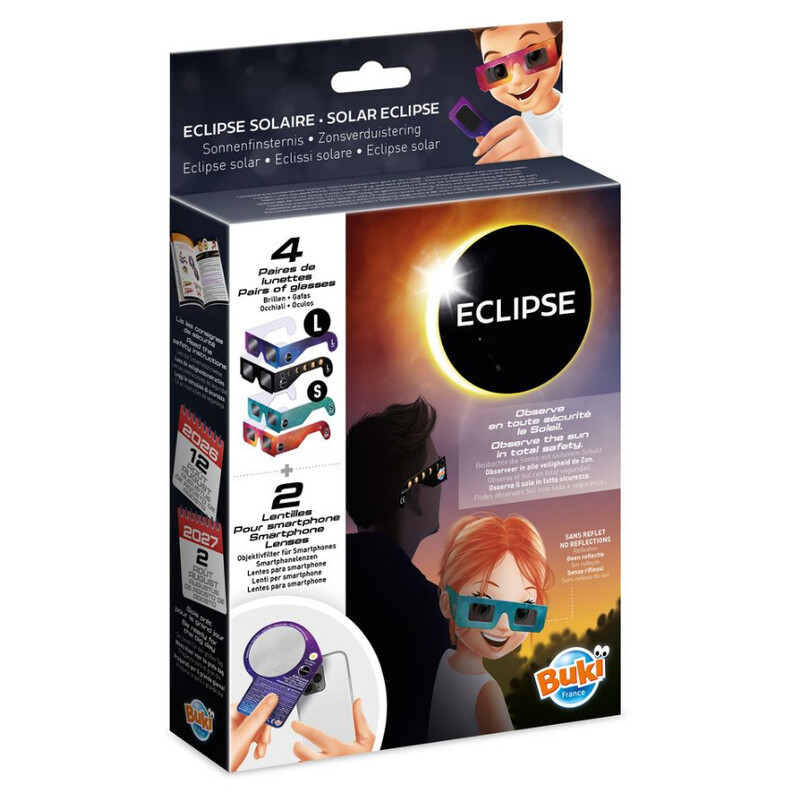 Buki Gafas para eclipses solares , paquete familiar