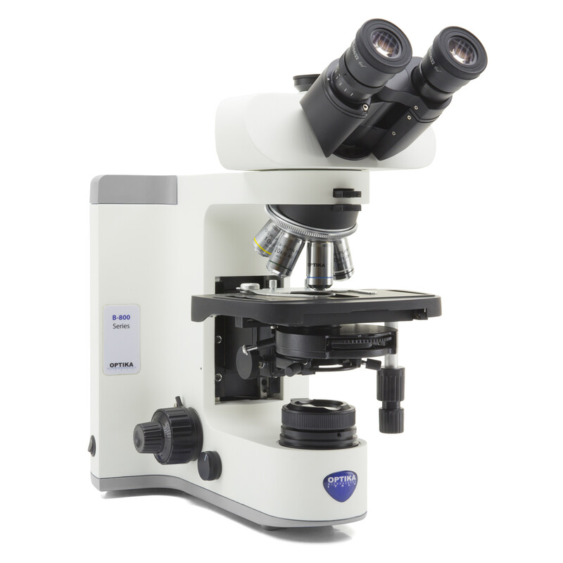 Optika Microscopio B-810DK, trino, HF, DF, infinity, plan, 40-1000x, LED