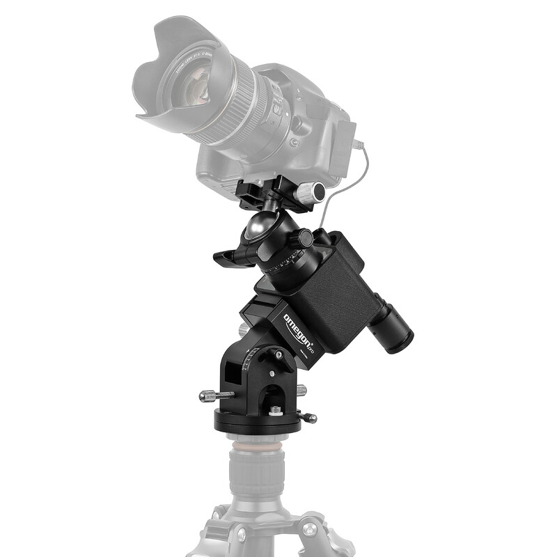 Omegon Montura Kit Segugio Tracker con rótula de trípode esférica, cuñas ecuatoriales Deluxe y buscador de polo