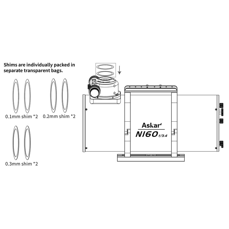Askar Telescopio N 160/576 N160 Astrograph