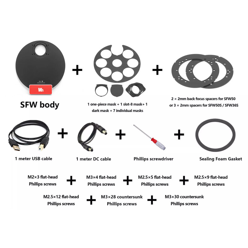 Wanderer Astro Rueda de filtros Snowflake 7+1 36mm