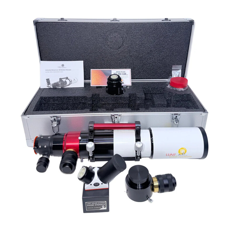 Lunt Solar Systems Telescopio solar ST 100/700 LS100MT Ha / B1800 PT DS Premium PLUS Kit